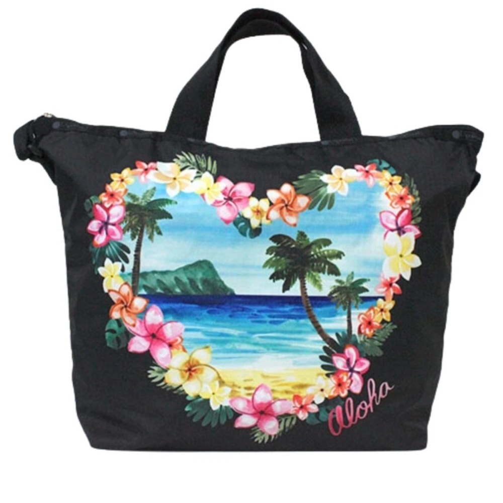 LeSportsac Aloha Sunrise HAWAII EXCLUSIVE Easy Carry Tote, Lei Flowers, Aloha